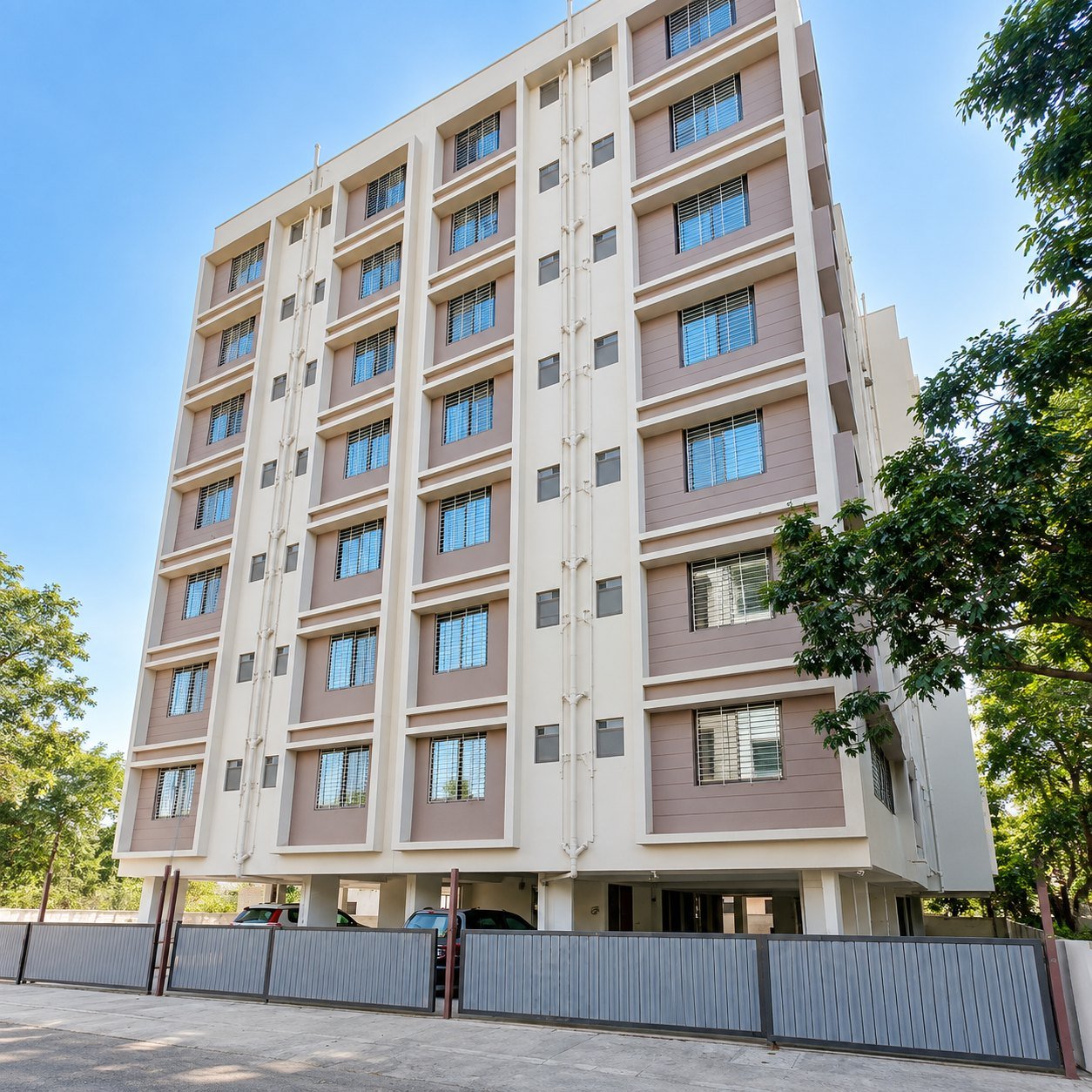 Exterior photograph of the Swami Nandanvan building